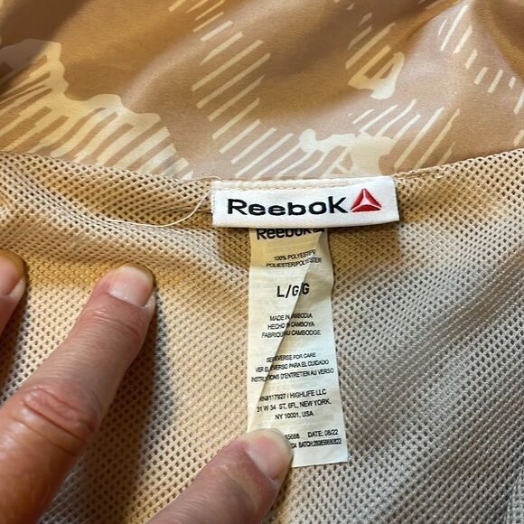 Retro Reebok Windbreaker Jacket, Blush, Cream, Large - Picture 5 of 8